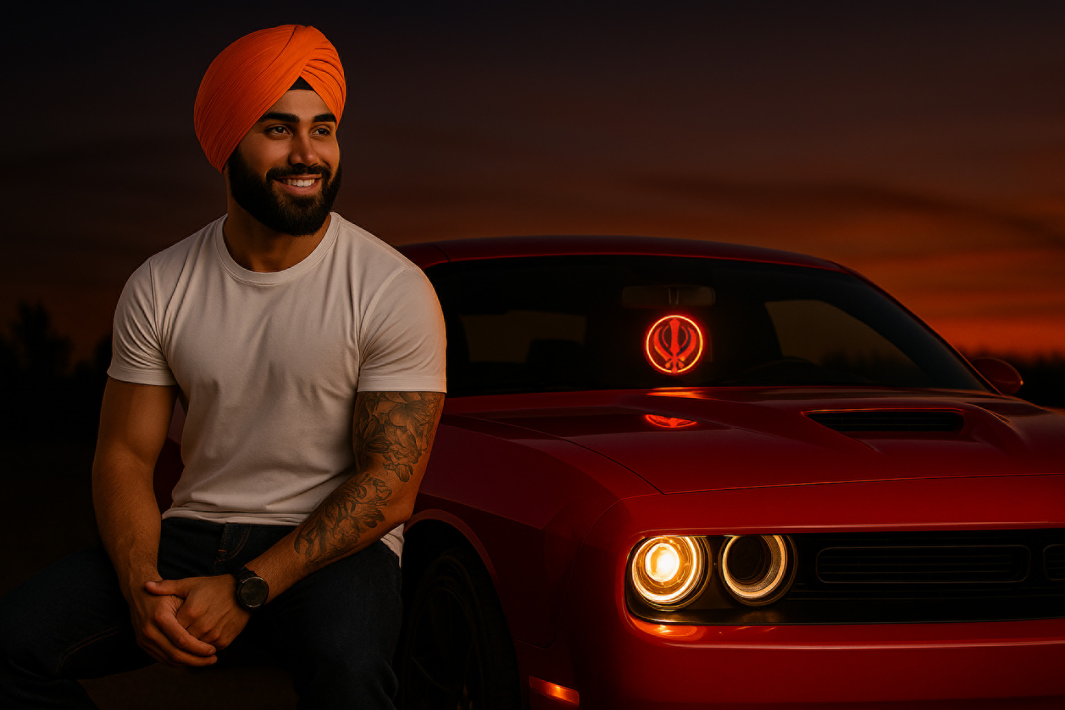 Khanda Rearview mirror Light