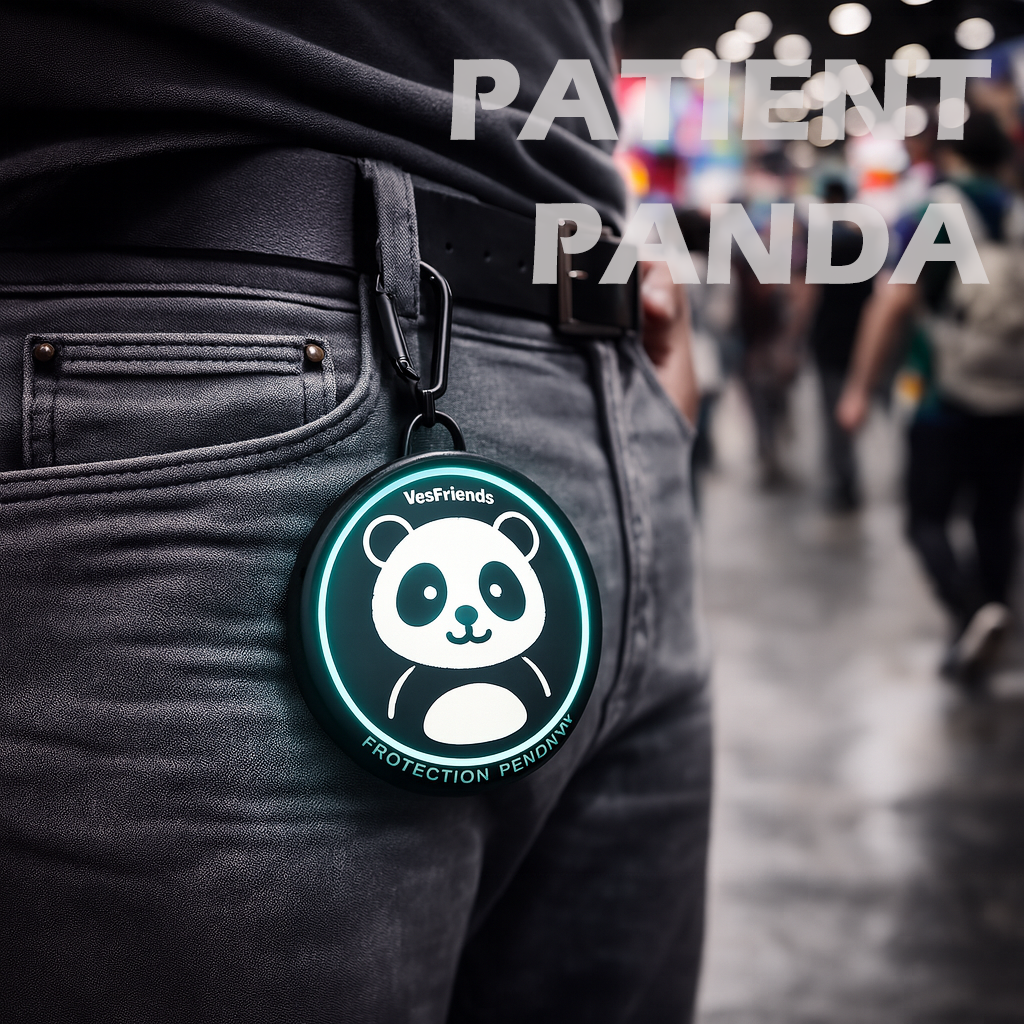 VEEFRIENDS "PATIENT PANDA" HALO PENDANT